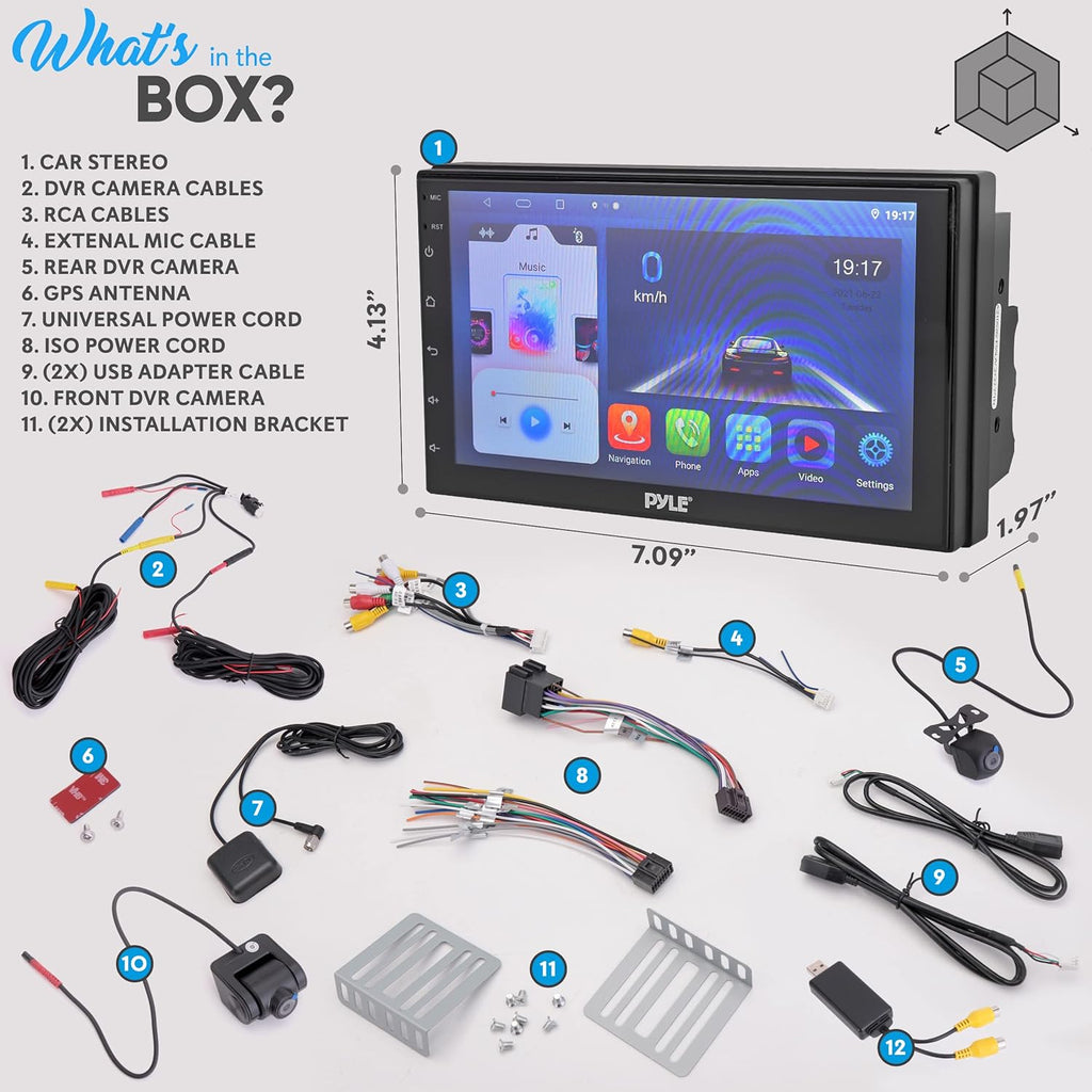 Double DIN 7inch HD 1080p Touch Screen Car Stereo Receiver with Bluetooth H992