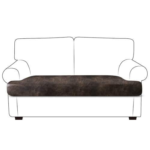 3 Cushion Sofa Brown Stretch Spandex Sofa Slipcovers T944
