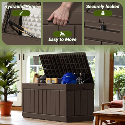 30 Gallon Black Waterproof Resin Storage Box H469