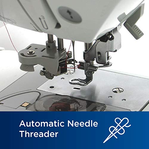 Embroidery Machine with 80 Built-in Designs, 4" x 4" Hoop Area, 3.2" LCD Touchscreen, USB Port, 9 Font Styles J164