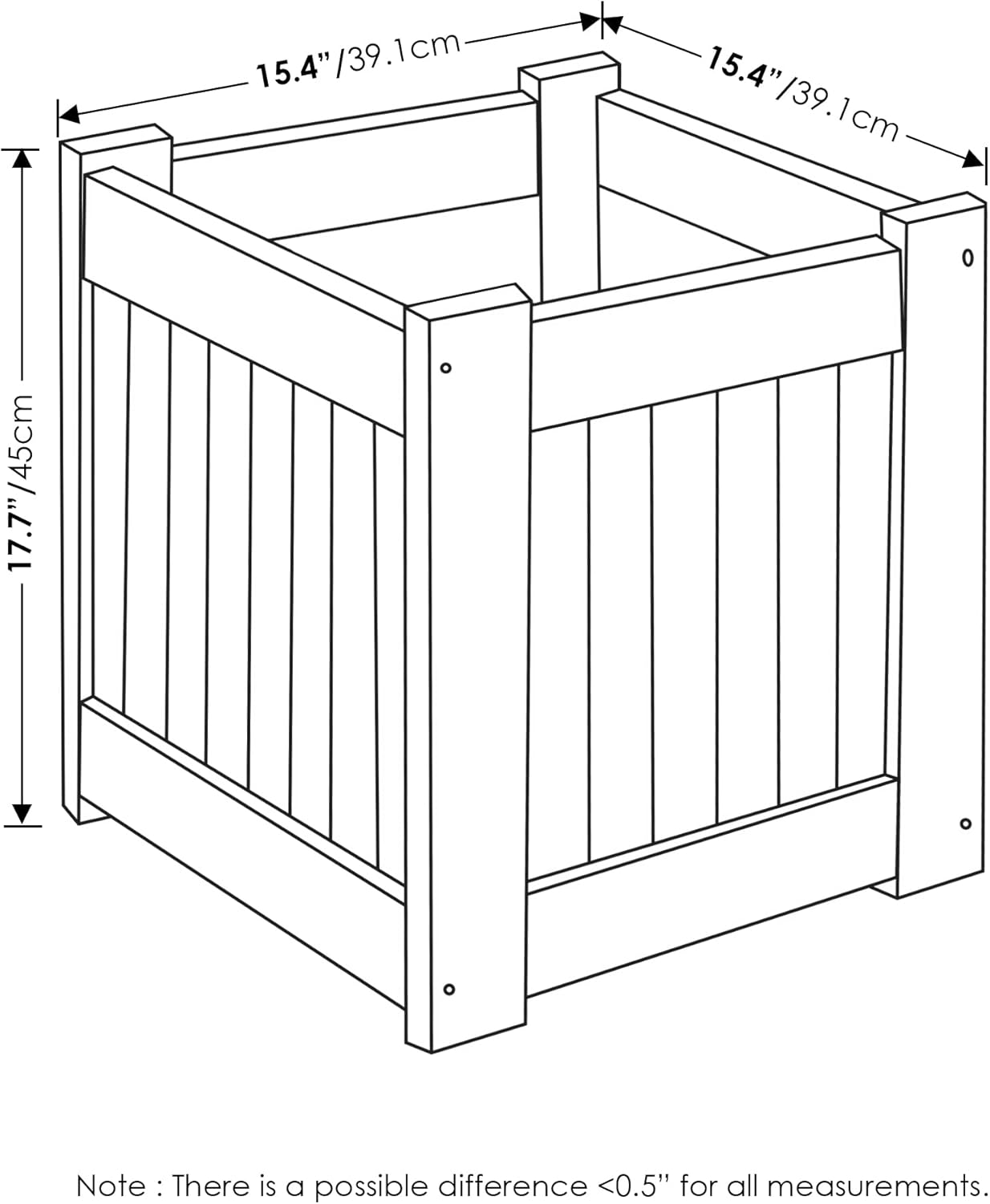 Natural Hardwood Flower Box F6583