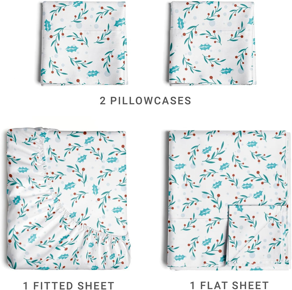 4 Piece Deep Pocket Christmas Sheet Set X671086