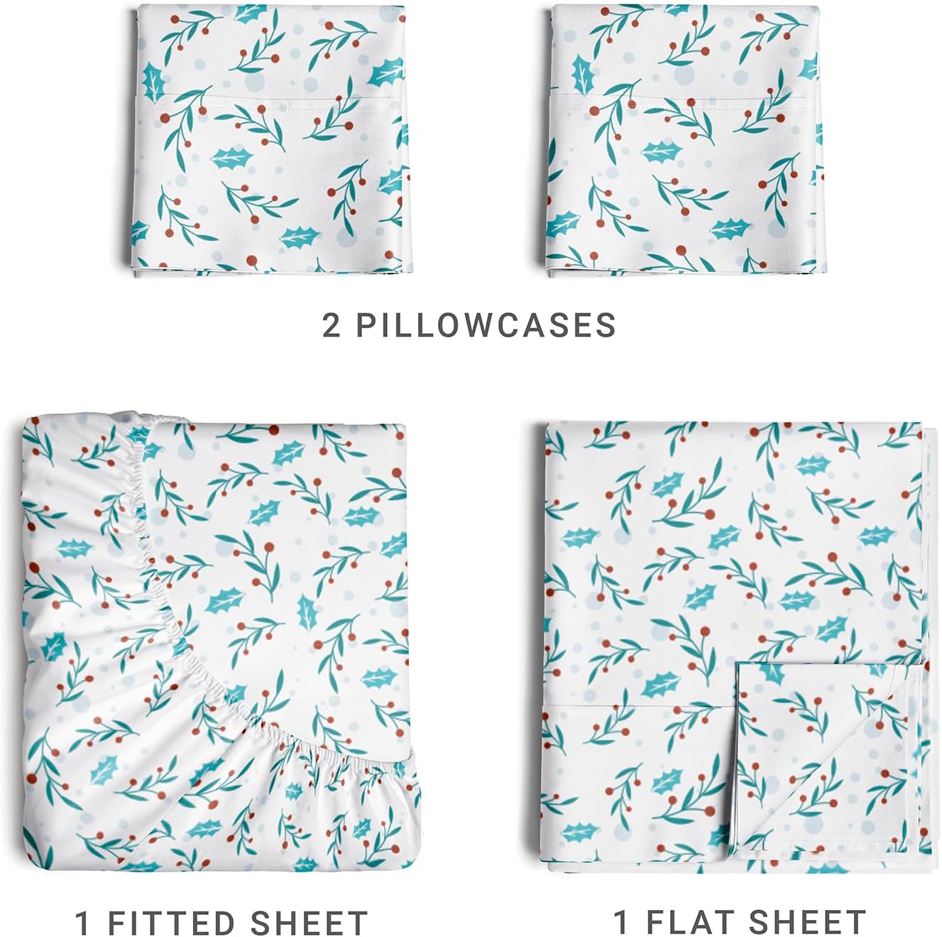 4 Piece Deep Pocket Christmas Sheet Set X671086