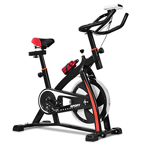 Smooth Belt Driven Indoor Bike Trainer with Bottle Holder LED Display N537468