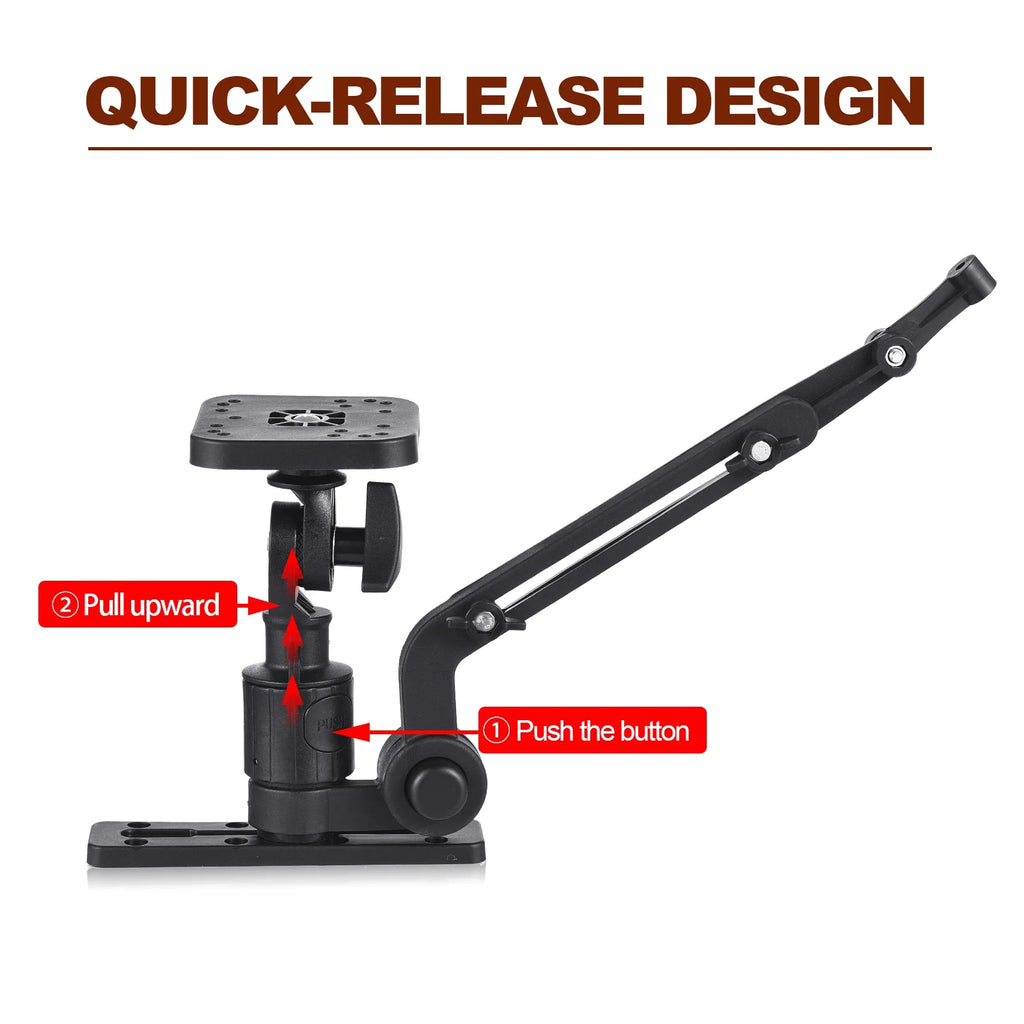 Kayak Fish Finder Mounting Plate Boat Transducer Mounting Arm Mount Base Adapter O439