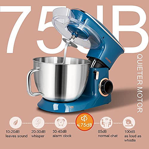 8.5QT Stainless Steel Tilt-Head Stand Mixer with Dough Hook, Beater, Whisk E3772