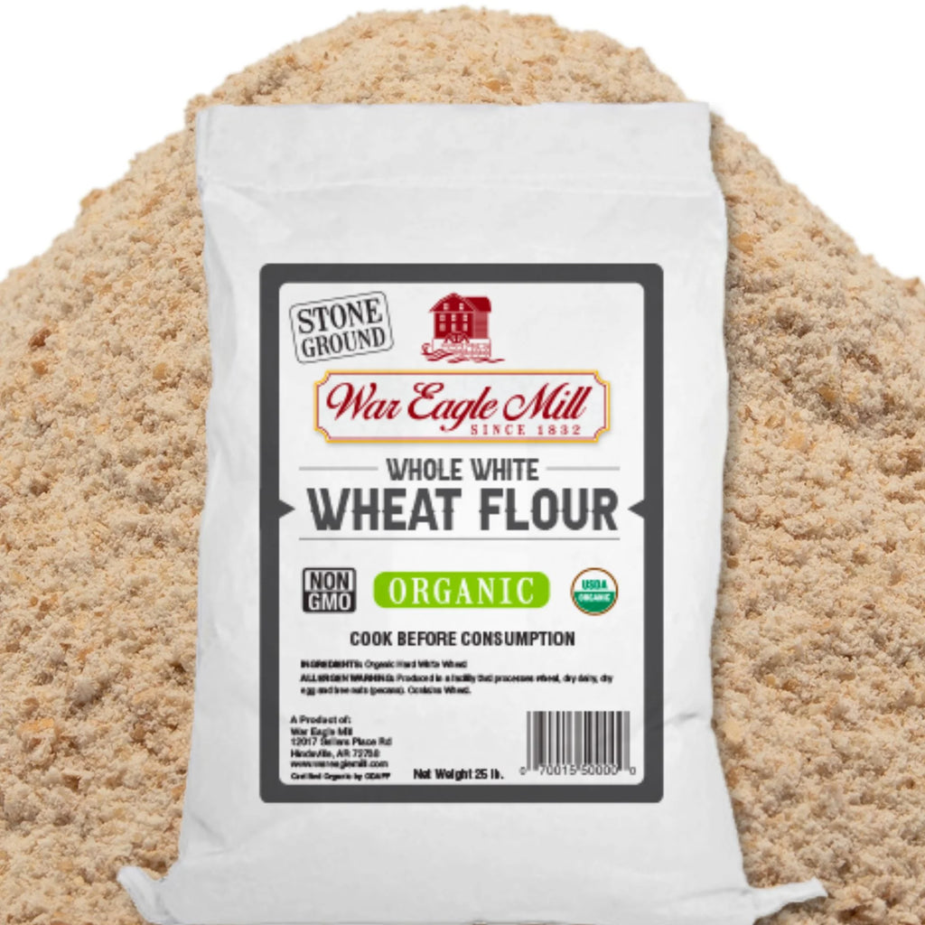 25 lb. Bag Unbleached Whole White Wheat Flour J242015