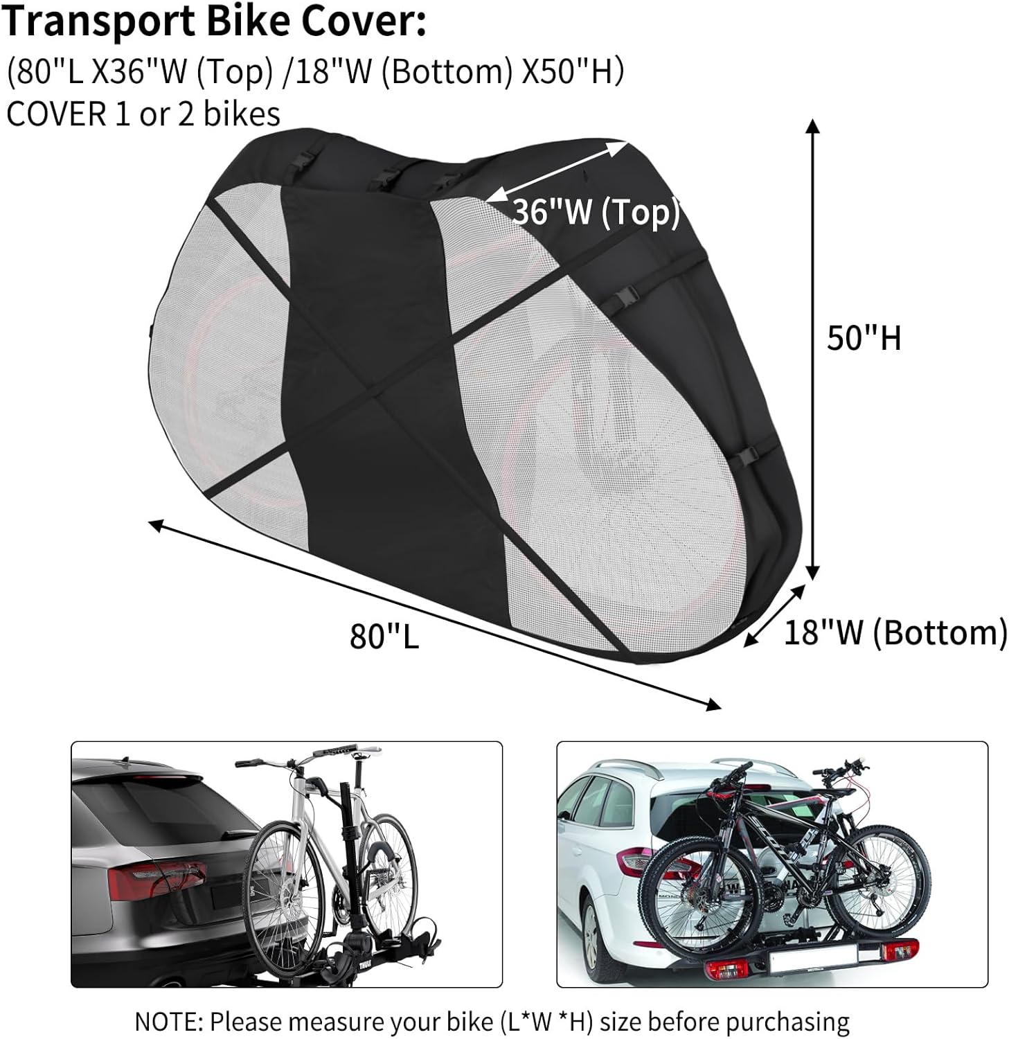 600D Heavy Duty Bicycle Cover with Elastic Straps Y818504