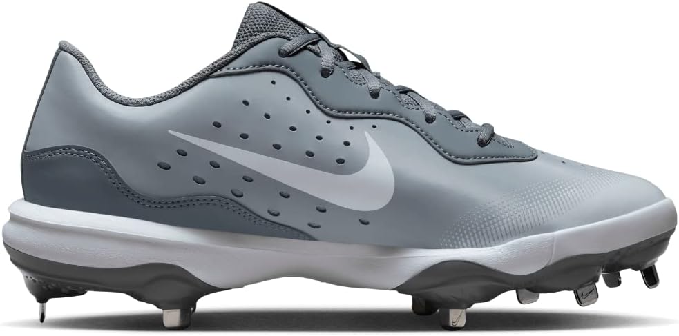 Gray Metal Baseball Cleats Size 12 Medium K906