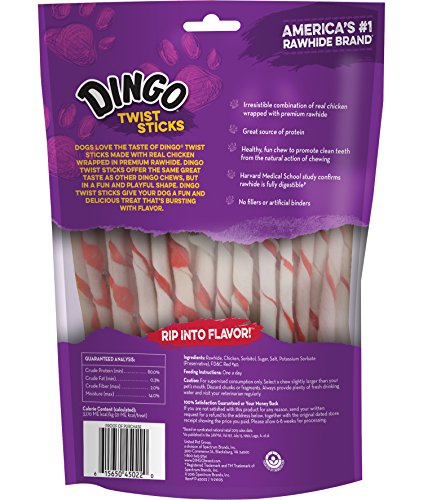 Twist Sticks 50 Count Rawhide For Dogs Made With Real Chicken C519861