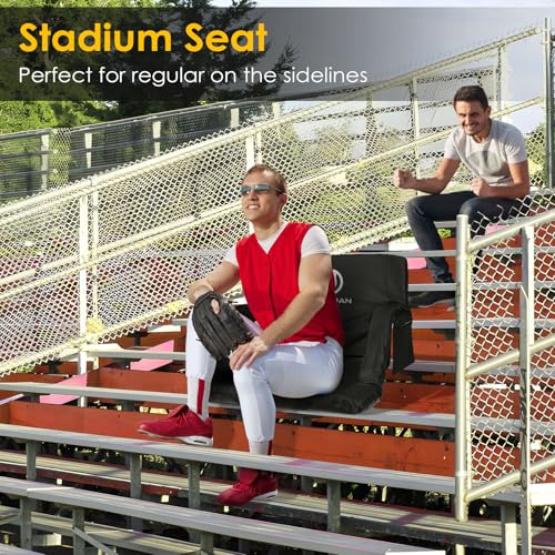 Half-fold Portable Bleacher Seat with Back Support and Cushion H189632
