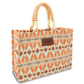 Oversized Tote Bag with Braided Rope Handles I5611