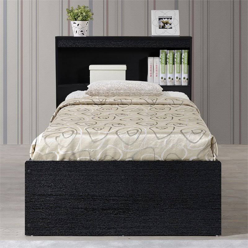 Twin Captain Storage Bed with 3 Drawers in Black W407718