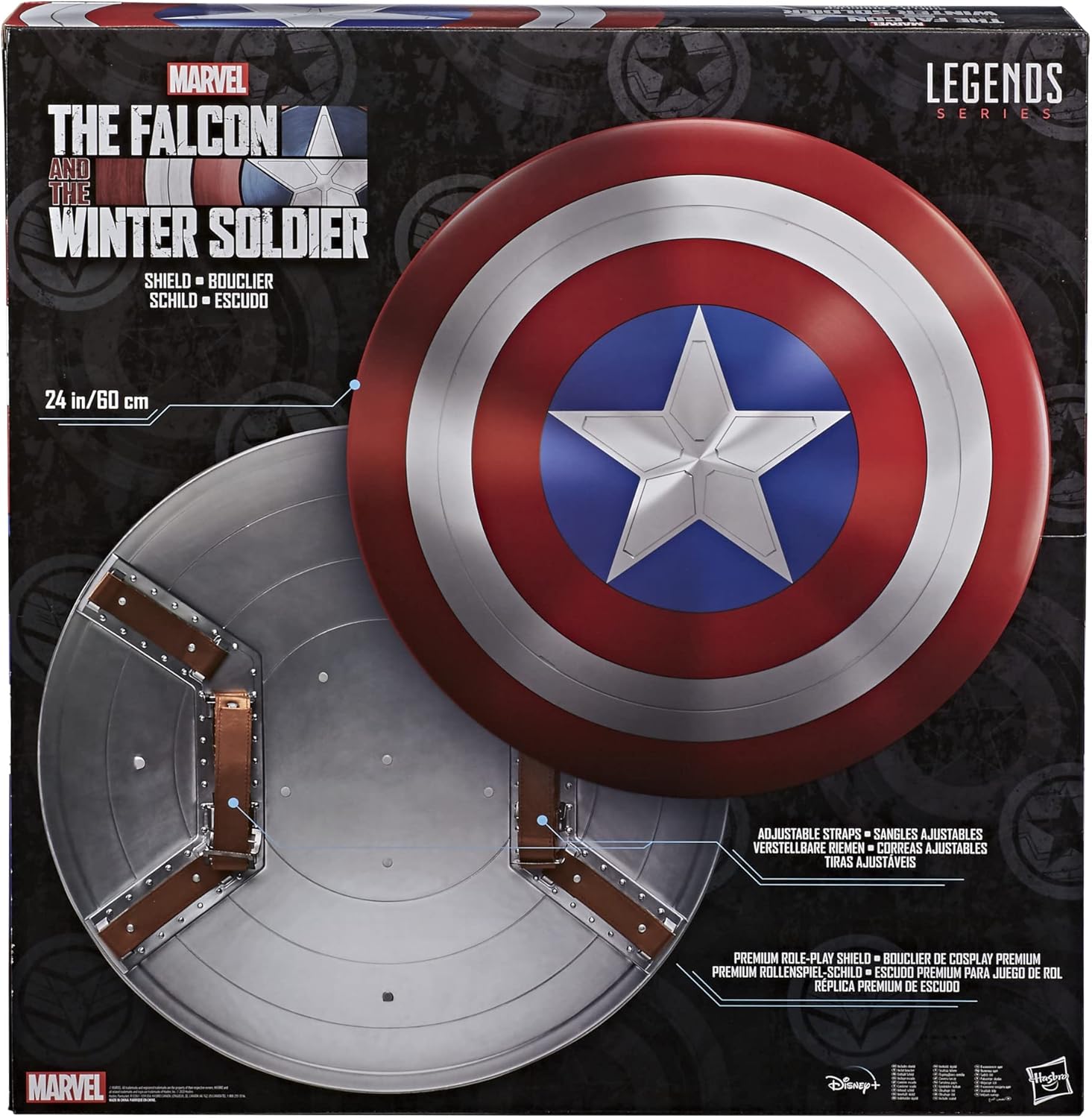 Marvel Legends Series Avengers Falcon And Winter Soldier Captain America Premium Role Play Shield Y589238