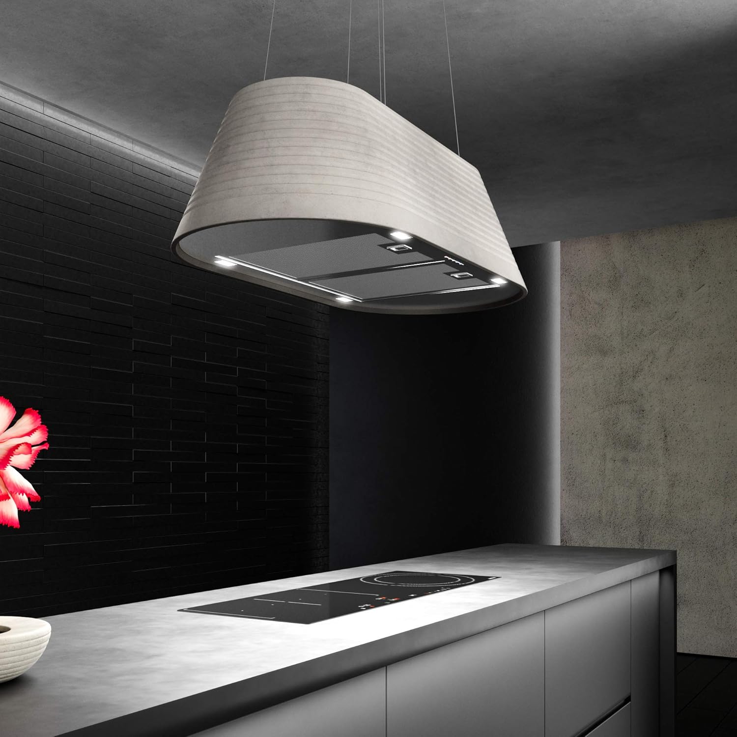 40 Inch Island-mount Ductless Kitchen Range Hood with LED Q926