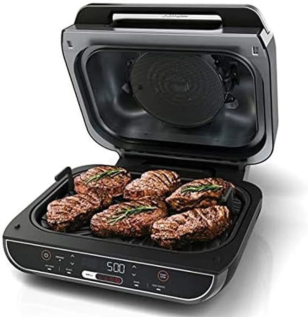 Open Box Ninja Foodi Smart XL 5-in-1 Indoor Grill with 4-Quart Air Fryer - Black Q966673