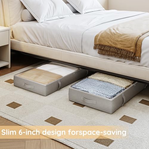 Beige 2-Pack Under Bed Storage Containers D97362