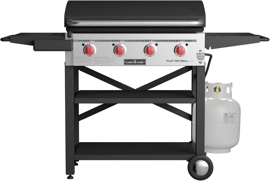 Flat Top Gas Grill with Griddle & Wind Deflectors I5899