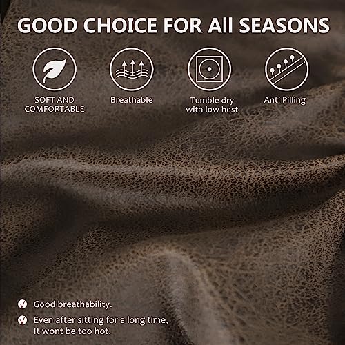 3 Cushion Sofa Brown Stretch Spandex Sofa Slipcovers T944