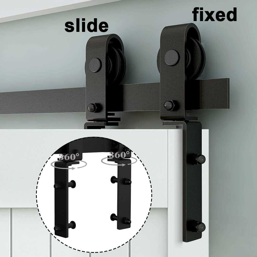 Bi-folding Sliding Barn Door Hardware Kit for 4 Doors H723235