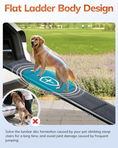 63" Long 17" Wide Folding Pet Ramp with Non-Slip Carpet Surface G959642
