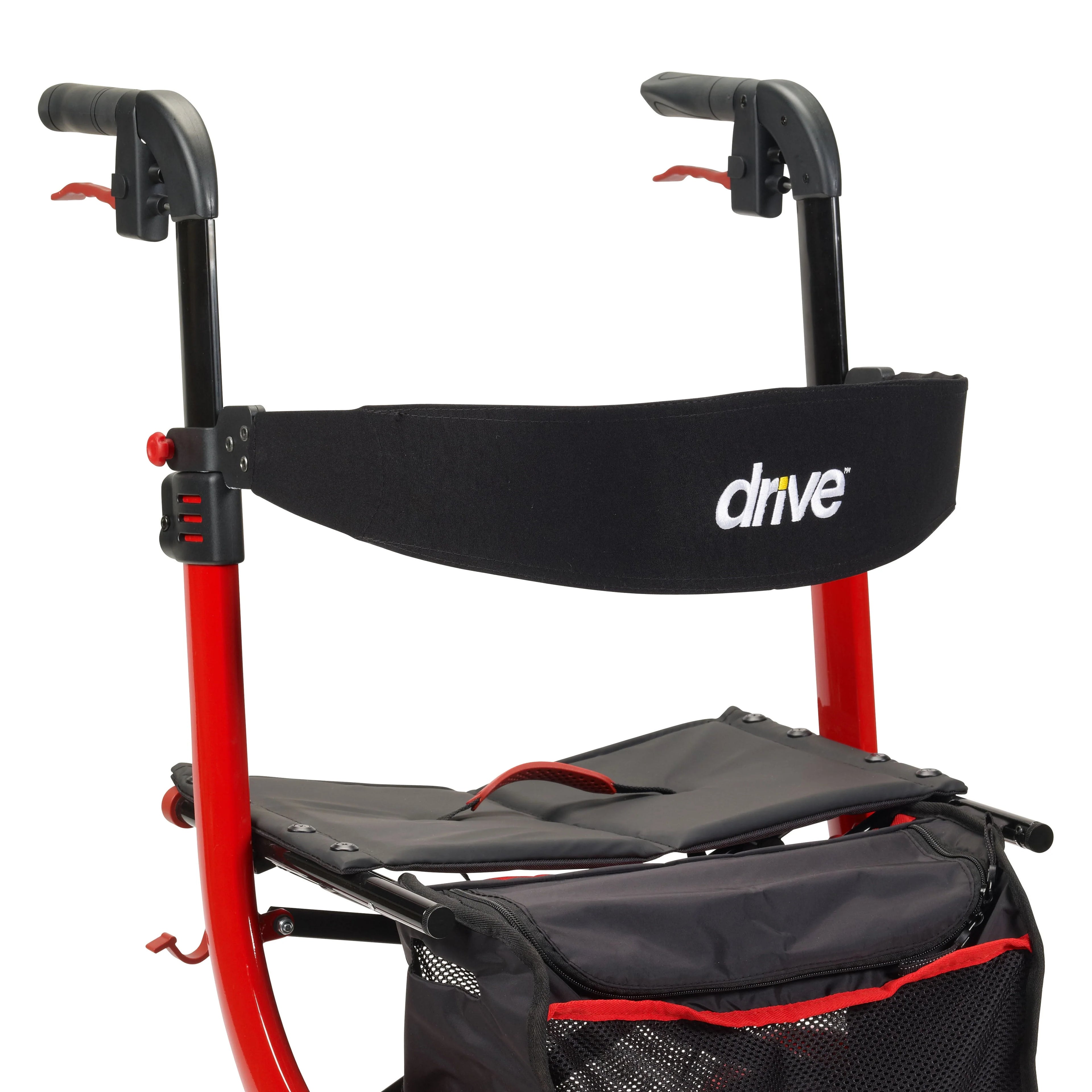 Red Rollator Rolling Walker A7224