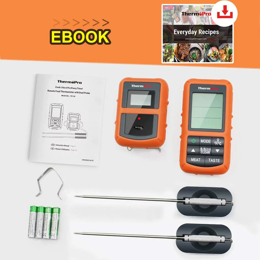 Wireless Remote Dual Probe Meat Thermometer E8734