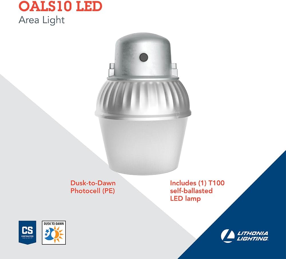 Gray Outdoor LED Area Light with Photocell E85064