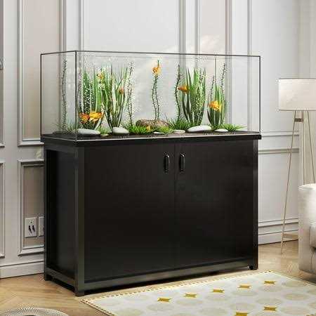 55-75 Gallon Aquarium Fish Tank Stand with Cabinet and Charging Station H65784