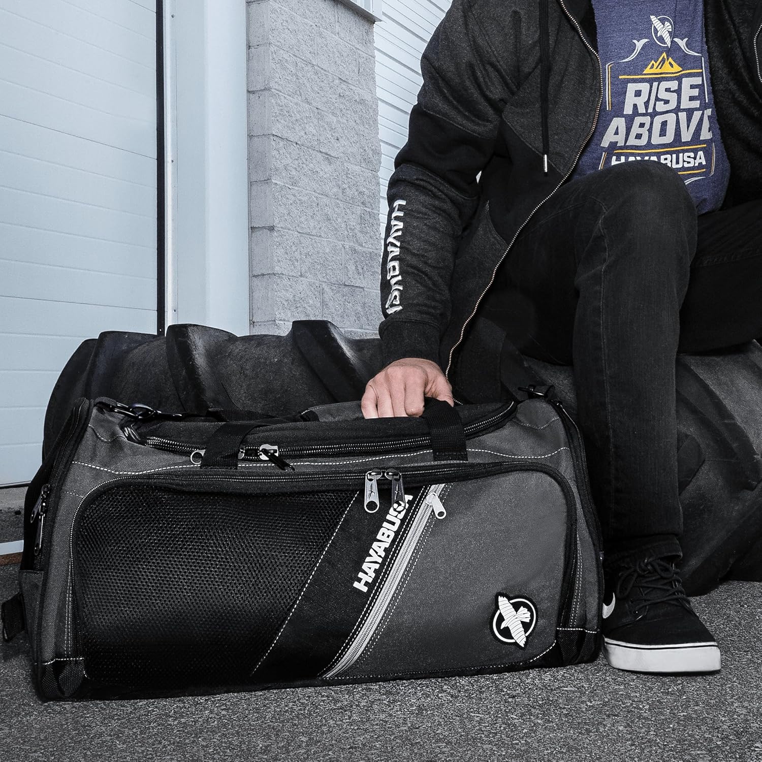 Black/Grey 50L Duffle Bag T4302