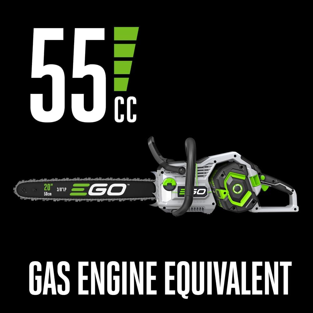 56-Volt Lithium-ion Cordless Chainsaw with 6Ah Battery O411720