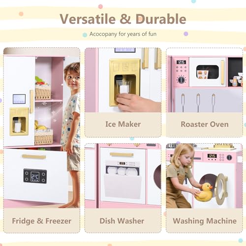 White Wooden Kids Play Kitchen B420
