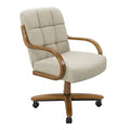2 Set of Caster Swivel Tilt Dinning Chairs with Metal Frame R528505