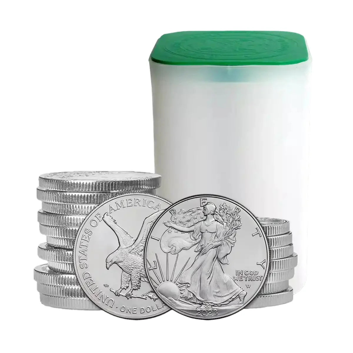 1 oz American Silver Eagle BU Tube of 20 Coins A335713