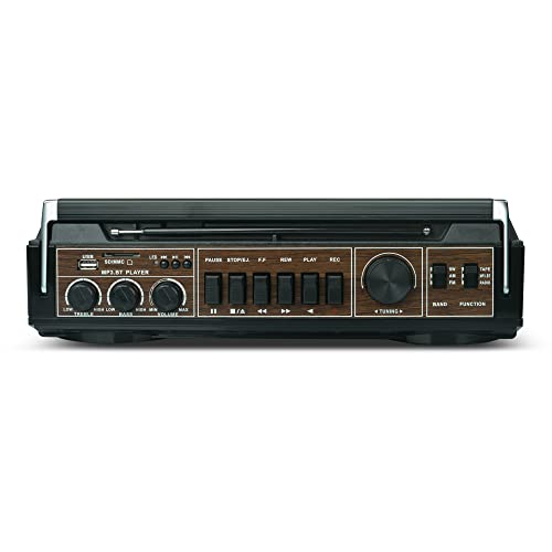 Red 2 Way Speaker System Boombox with Bluetooth O498