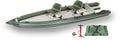 Inflatable Frameless Fishing Boat - 2 Person Swivel Seat Package Z381737