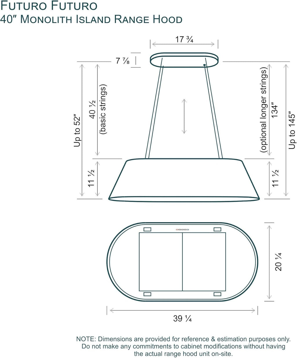 40 Inch Island-mount Ductless Kitchen Range Hood with LED Q926
