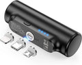 3 in 1 Magnetic 3000mAh Mini External Battery Pack Portable Charger with 3 Plugs (Black) B2944