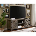 Rustic Gray Wash Wood TV Stand B934568
