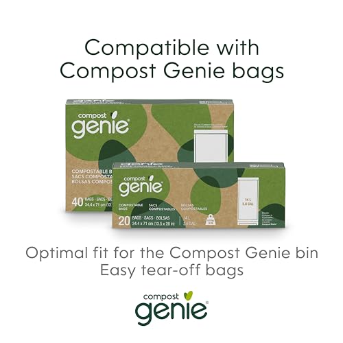 White Stainless-Steel Large Kitchen Compost Bin J7790