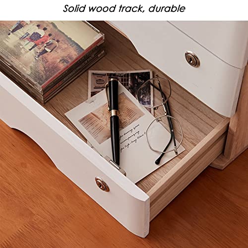 Solid Wood Desktop File Cabinet with Lockable Drawers R815614