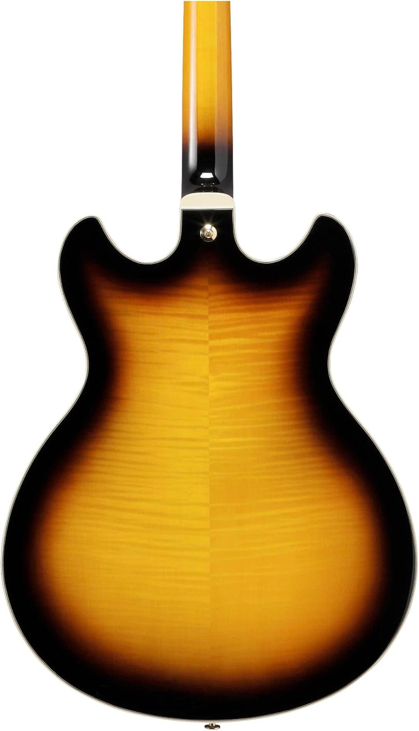 Antique Yellow Sunburst Semi-Hollow Electric Guitar X94238