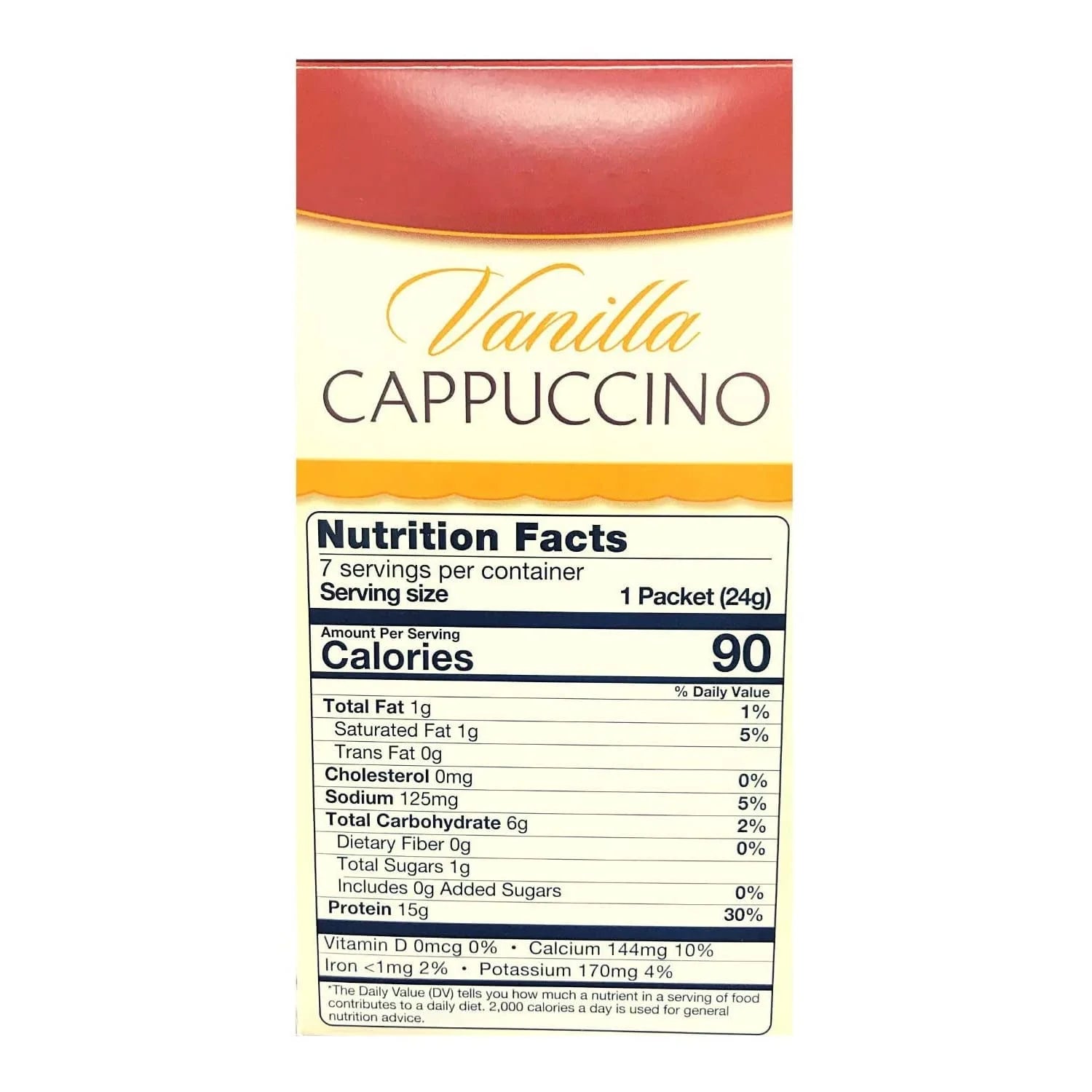 Vanilla Cappuccino 15g Protein Low Calorie Low Carb Low Sugar 7 Servings Per Box 3 Pack H46918