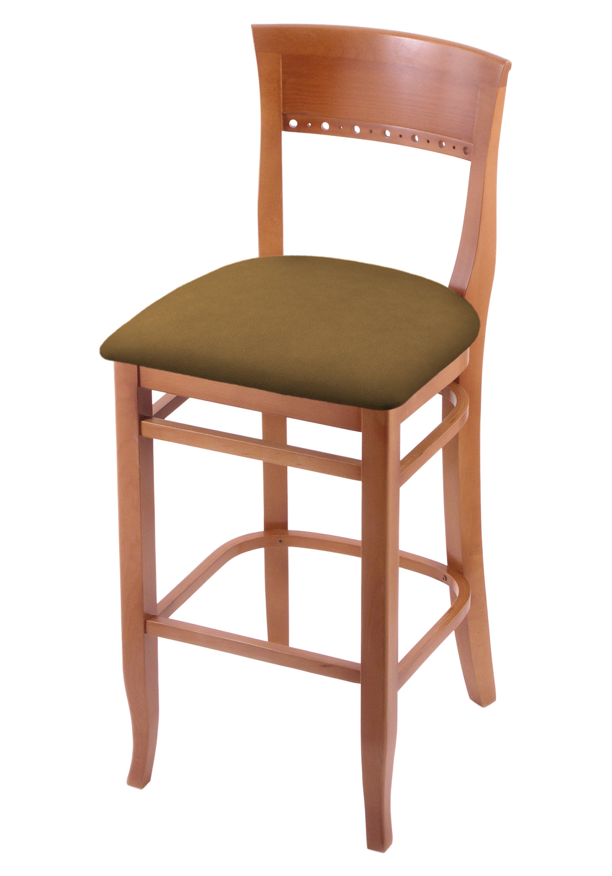 30x22 Bar Stool with Medium Finish and Canter Saddle Seat Y20088