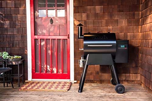 Black Electric Wood Pellet Grill and Smoker with WiFi Y324637