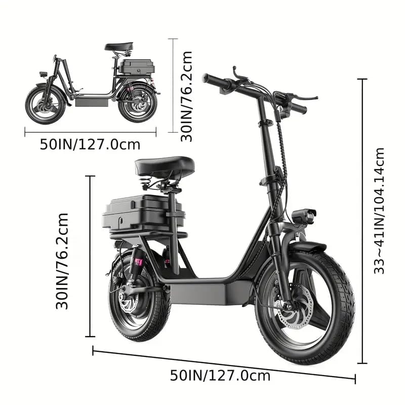 28 MPH 35 Miles Range 14'' Fat Tire Electric Scooter R3951