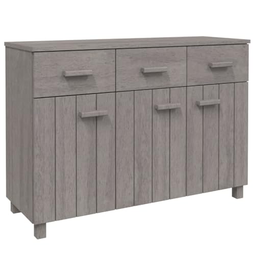 Light Gray Solid Wood Pine Sideboard with Sliding Drawers N61743
