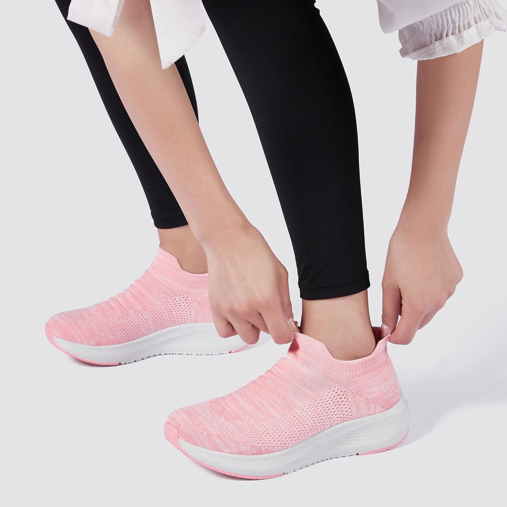 Womens Slip on Walking Shoes Comfort Lightweight Breathable Sock Shoe Non-Slip Mesh Casual Fashion Tennis Running Sneakers E18318