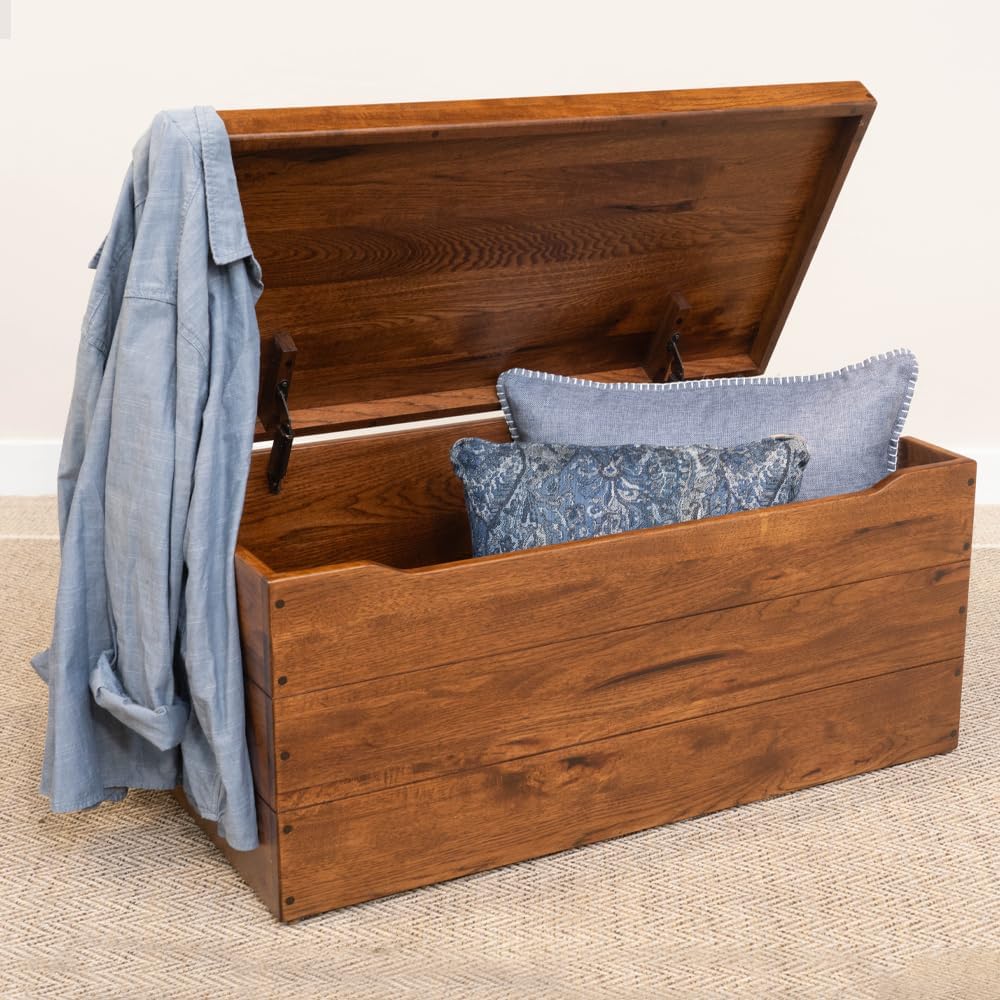 36” Solid Wooden Storage Chest with Handles Y4962
