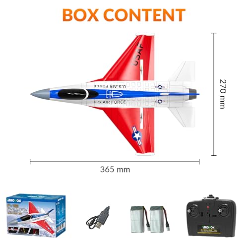 F16 Falcon Fighter Jet RC Plane with LED Lights, 2 Channel, 2 Batteries X3017
